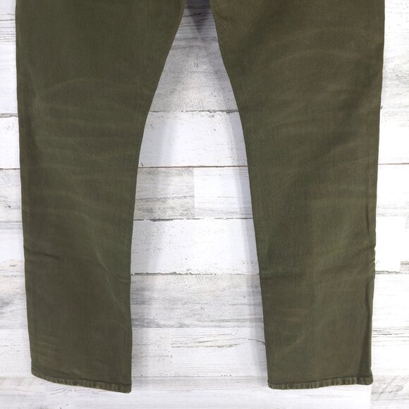 POLO RALPH LAUREN Varick Slim Straight Olive Green Denim Jeans Men's SIZE 36x32. - Picture 10 of 16